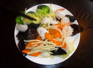 Recette asiatique - Calamar aux légumes asiatiques